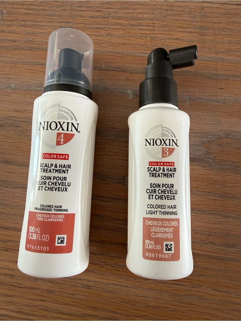 NEW* 2  Bottles of Nioxin 3 and 4 Color Safe Scalp & Hair Treatment